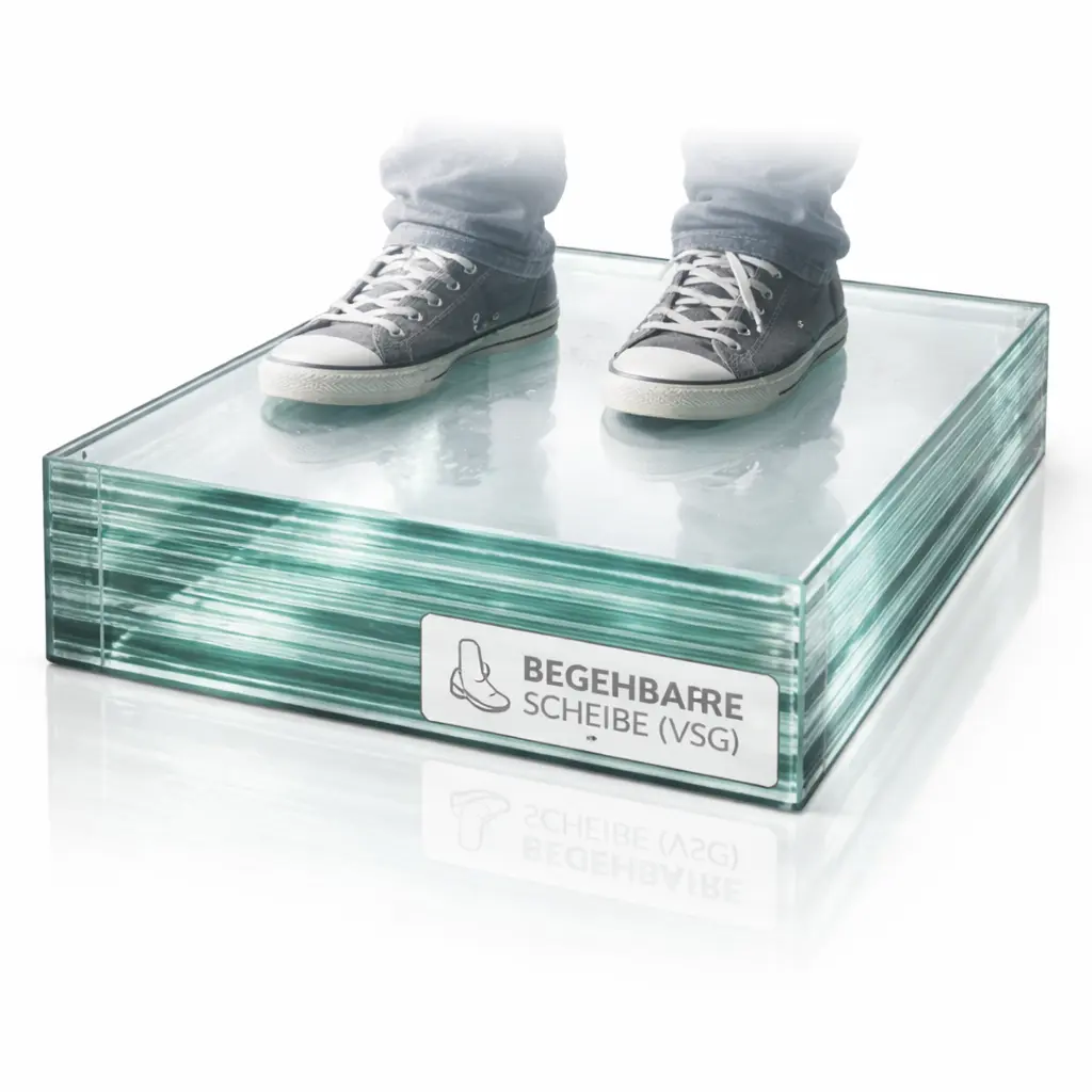 Begehbare Glasscheiben